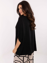 Czarna bluzka oversize na lato OCH BELLA 