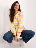 Żółta damska bluza z dłuższym tyłem