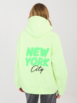 Fluo zielona dresowa bluza z naszywkami