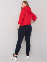 Red and navy blue casual set Lillynn