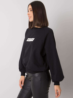 Czarna bluza plus size bez kaptura Hariette