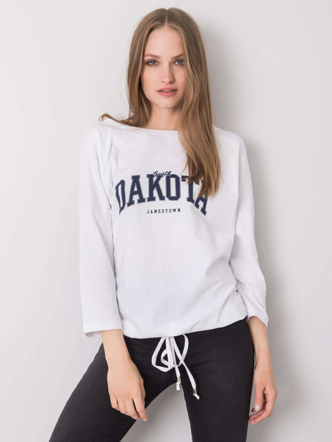 Biała bluzka z nadrukiem Rosita RUE PARIS