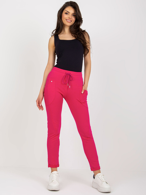 Hurt Fuksjowe damskie spodnie dresowe z wiązaniem