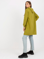 Hurt Oliwkowa długa bluza basic z kieszenią