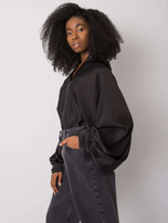Czarna koszula z szerokimi rękawami Cristina 
