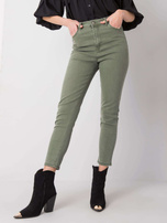 Khaki High-Waist-Jeans Idris RUE PARIS.