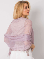Jasnofioletowa chusta z frędzlami