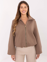 Ciemnobeżowa kurtka balloon z kieszeniami RUE PARIS 