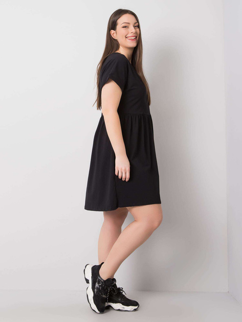 Czarna bawełniana sukienka plus size Molly