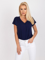 Granatowy t-shirt bawełniany Emory