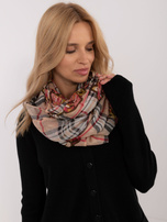 Hurtownia Brzoskwiniowa damska chusta z printem