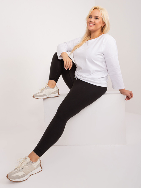 Biała bluzka bawełniana plus size Sandy