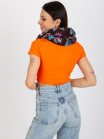 Hurt Ciemnobrązowa damska chusta z cekinami