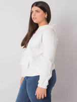 Ecru rozpinana bluza plus size Kaylee