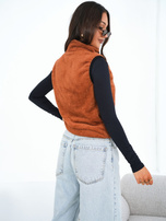 Jasnobrązowa kamizelka miś z suwakiem