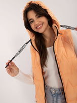 Hurt Jasnopomarańczowa puchowa kamizelka z pikowaniem