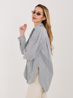 Czarna asymetryczna koszula z bawełny