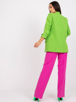 Jasnozielona marynarka damska bez zapięcia Adela