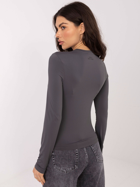 Grafitowa dopasowana bluzka longsleeve SUBLEVEL