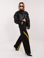 Czarne dresowe spodnie z kieszeniami RUE PARIS 