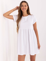 Biała rozkloszowana sukienka RUE PARIS