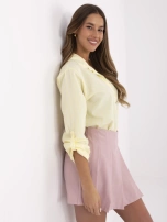 Żółto-biała bawełniana koszula damska w paski