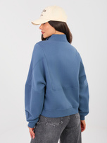 Brudnoniebieska dresowa bluza ze stójką  NATURAL SIDE  