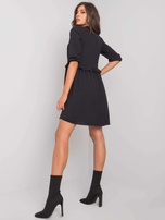 Czarna sukienka z wiskozą Crystal RUE PARIS