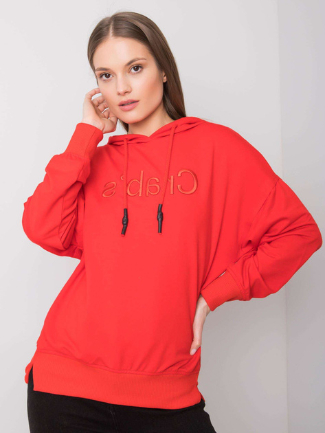 Czerwona bluza z kapturem Nellie
