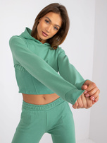 Zielony komplet dresowy z kapturem Neele