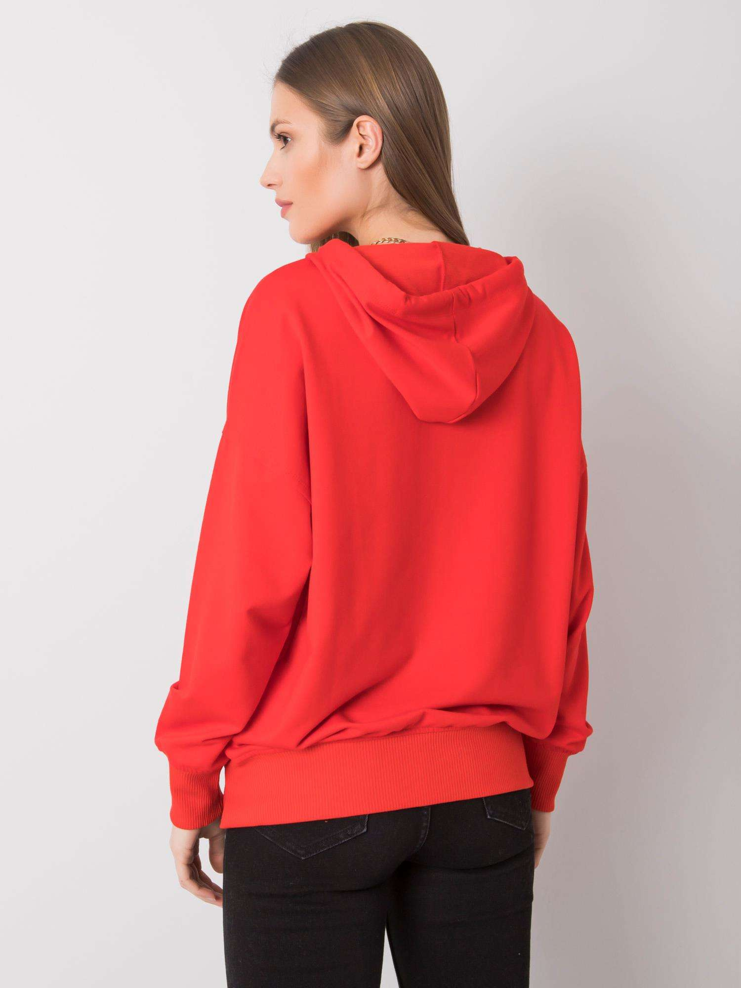Czerwona bluza z kapturem Nellie