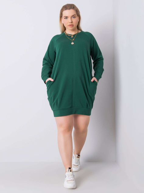 Ciemnozielona sukienka plus size Ariadne