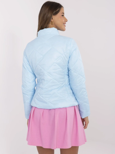 Hurt Jasnoniebieska pikowana kurtka z suwakiem