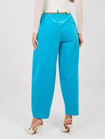 Niebieskie sztruksowe spodnie od kompletu RUE PARIS