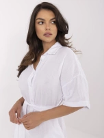 Biały muślinowy kombinezon z kołnierzykiem 