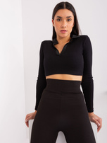 Hurt Czarne legginsy z wysokim stanem RUE PARIS