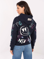 Granatowa bluza z napisami SUBLEVEL