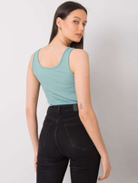 Miętowy top z kieszonkami Rosalind