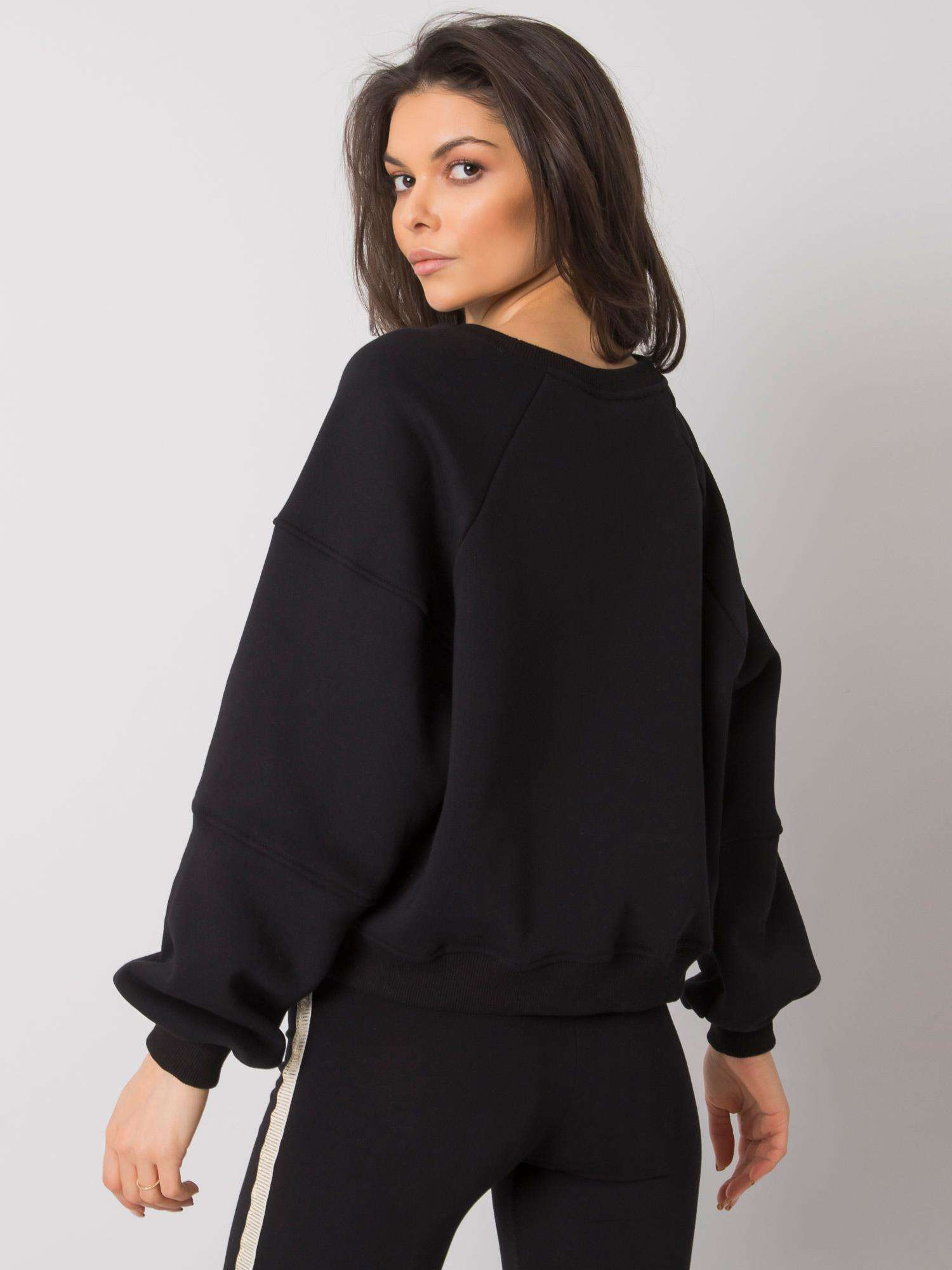 Black cotton sweatshirt Yessie RUE PARIS