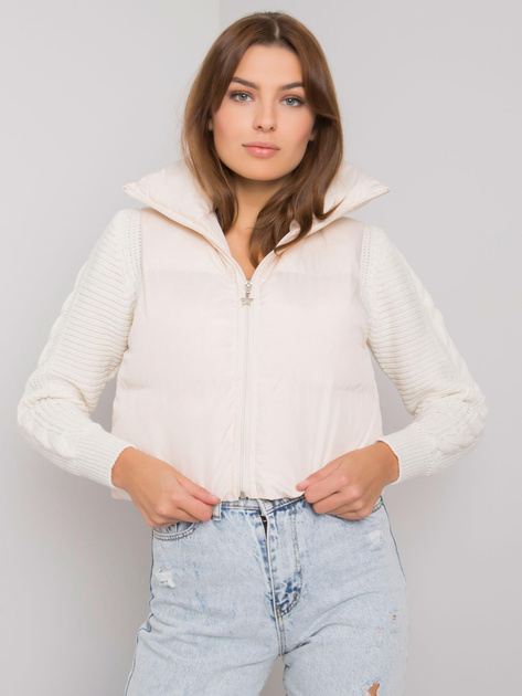 Ecru kamizelka pikowana Gizelle