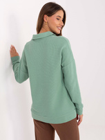 Pistacjowa bawełniana bluzka typu polo