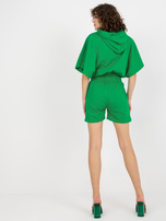Hurt Zielony letni dresowy komplet basic z krótką bluzą