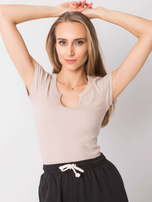 Beżowy t-shirt Arlene OCH BELLA