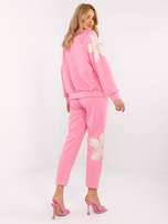 Hurt Różowy dwuczęściowy komplet z cekinami