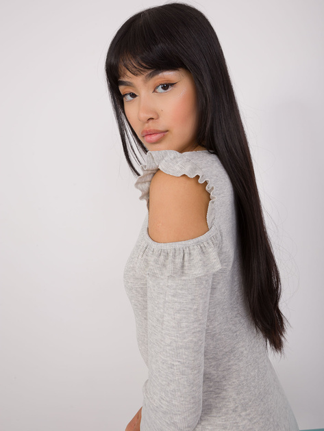 Hurt Jasnoszara sukienka dopasowana z rękawem 3/4