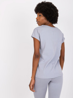 Szary t-shirt damski na co dzień Arlette