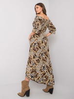 Beżowa długa sukienka Agustina