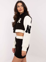 Hurt Czarny dwuczęściowy komplet z mini spódnicą