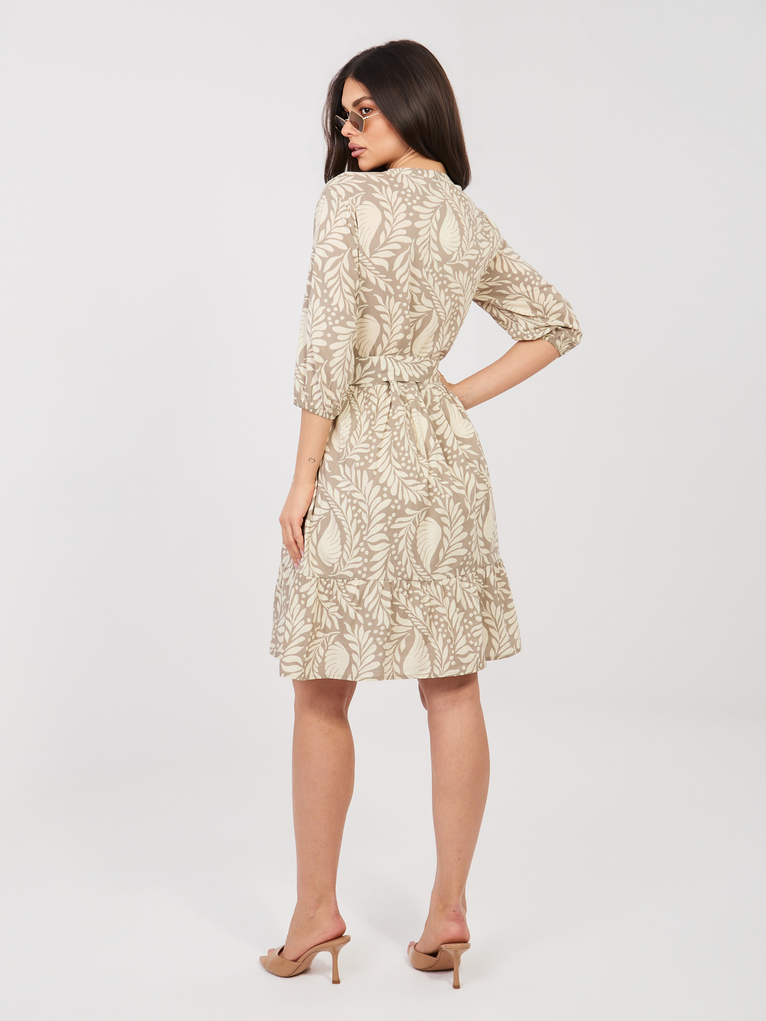 Fango ausgestellte Kleid mit Print SUBLEVEL.