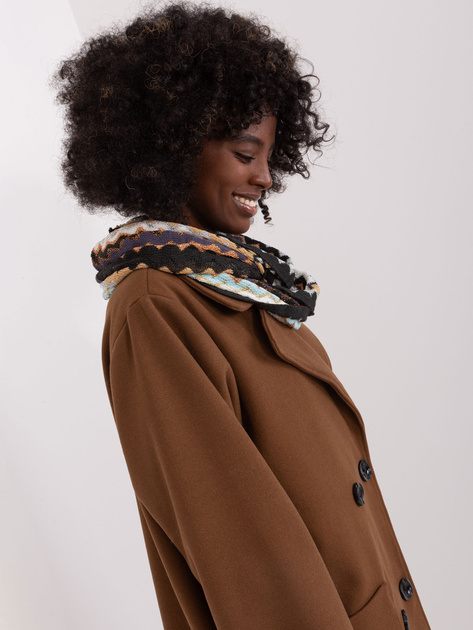 Hurt Ciemnozielony komin z błyszczącą nicią